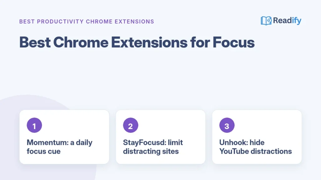 Best productivity Chrome extensions for focus