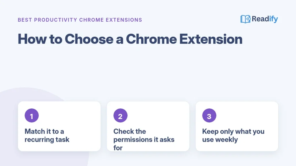 How to choose the best productivity Chrome extensions