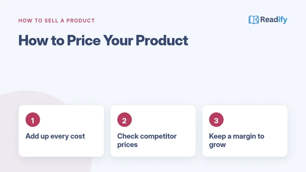 How to sell a product: how to price it